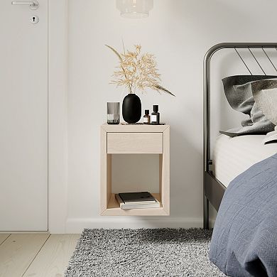 WOODEK Set of 2 Hardwood Nightstand with Open Shelf - Versatile Bedside Table for Bedroom