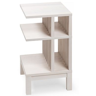 WOODEK Set of 2 Space-efficient Hardwood Nightstands - Compact Bedside Table with Storage