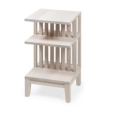 WOODEK Set of 2 Space-efficient Hardwood Nightstands - Compact Bedside Table with Storage