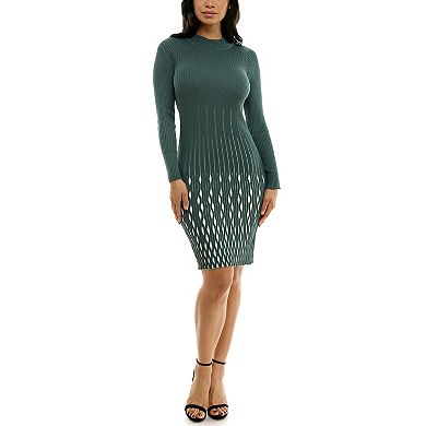 Women's Nina Leonard Mockneck Mini Sweaterdress