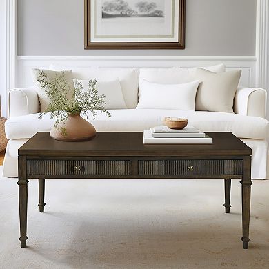 Martha Stewart Kenna Fluted 2-Drawer Coffee Table