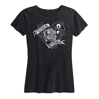Disney's The Nightmare Before Christmas Women's Jack And Sally Love Graphic Tee