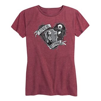 Disney's The Nightmare Before Christmas Women's Jack And Sally Love Graphic Tee