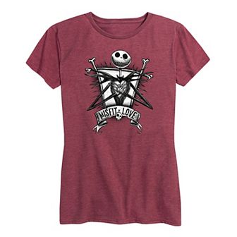 Disney's The Nightmare Before Christmas Women's Misfit Love Graphic Tee