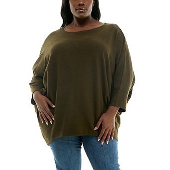 Plus Size Nina Leonard Dolman Sleeve Tunic