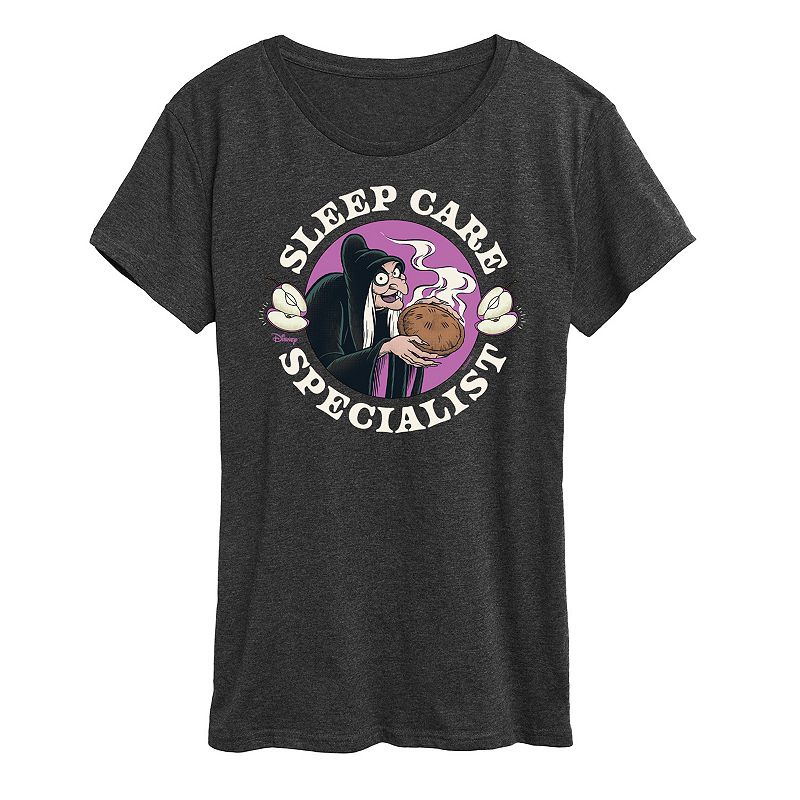Disney's Snow White and the Seven Dwarfs Evil Queen Women's Sleep Care Graphic Tee, Size: XL, Heather Grey