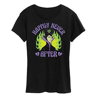 Disney Sleeping Beauty Malificent Women's Happily Never Graphic Tee