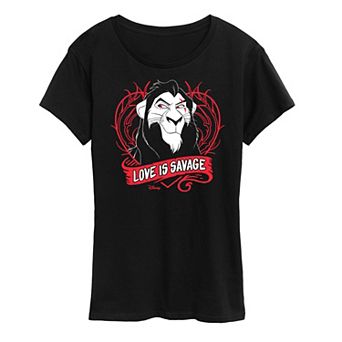 Disney's The Lion King Scar Women's Love Is Savage Graphic Tee