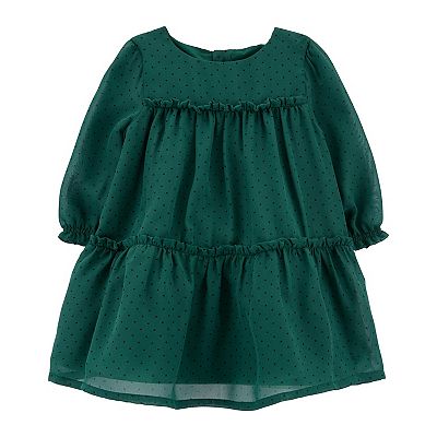 Baby Girl Carter's Tiered Crepe Holiday Dress