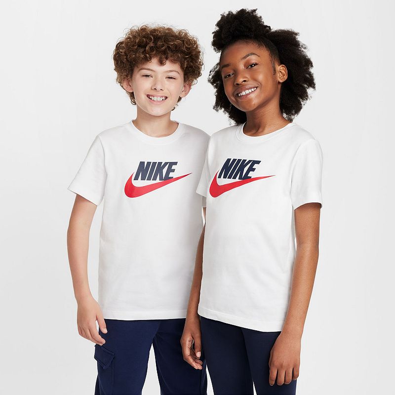 Kids 6-20 Nike Sportswear T-Shirt, Boy's, Size: Large, White