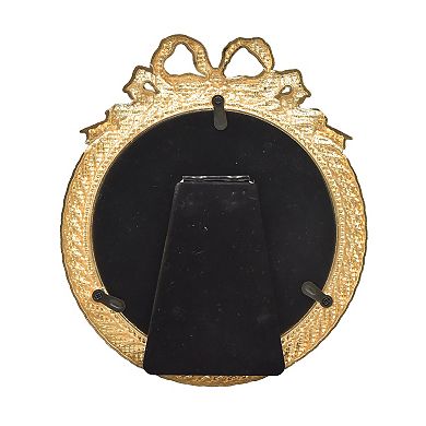 Belle Maison 4" x 4" Gold Round Bow & Rope Tabletop Frame
