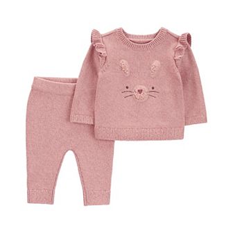 Baby Girl Carter's 2 pc Bunny Pullover Sweatshirt & Jogger Set