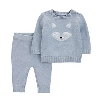 Baby Boy Carter's 2 pc Fox Pullover Sweater & Jogger Pants Set