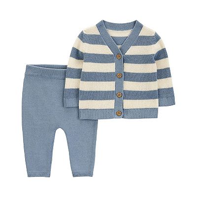 Baby Boy Carter's Striped Cardigan Jogger Pants Set