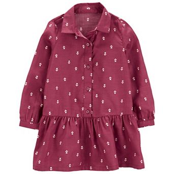 Toddler Girl Carter's Long-Sleeve Shirt Peplum Dress