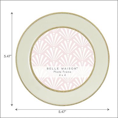 Belle Maison 4" x 4" Ivy Round Tabletop Frame