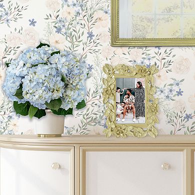 Belle Maison 4" x 6" Gold Floral Tabletop Frame