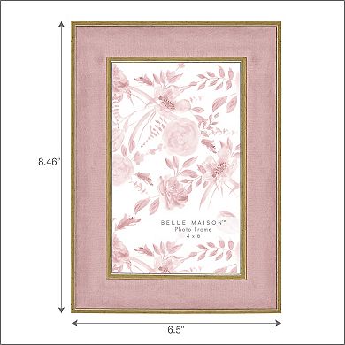Belle Maison 4" x 6" Pink Velvet Tabletop Frame
