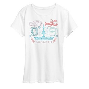 Women's Friends Icon Grid Graphic Tee