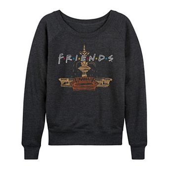 Women's Friends Couch Fountain Set French Terry Long Sleeve Tee