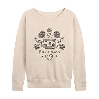 Women's Friends Floral Coffee Logo French Terry Long Sleeve Tee