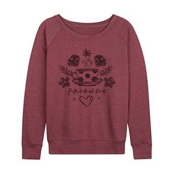 Women's Friends Floral Coffee Logo French Terry Long Sleeve Tee