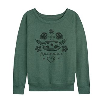 Women's Friends Floral Coffee Logo French Terry Long Sleeve Tee