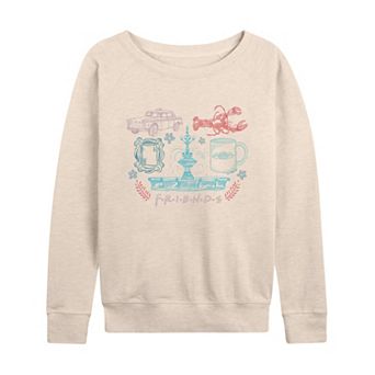 Women's Friends Icon Grid French Terry Long Sleeve Tee