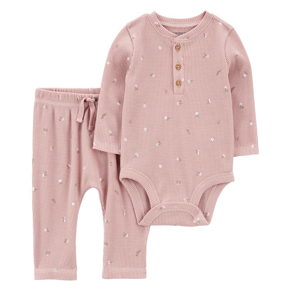 Carter's 2pc Baby Girl Butterfly Long-Sleeve Bodysuit and Pants Set main image 0