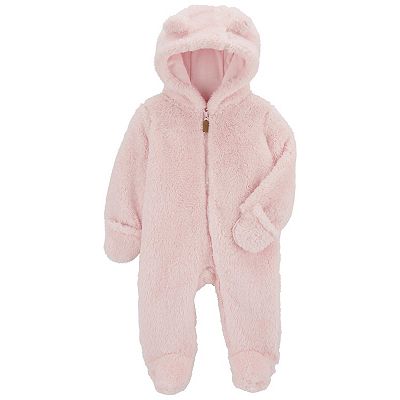 Baby girl shops hooded jumpsuit