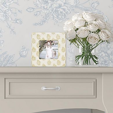 Belle Maison White & Gold Tabletop Frame