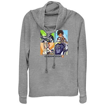 Juniors' Overwatch 2 Characters Portraits Cowlneck Graphic Lightweight Long Sleeve