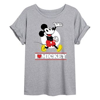 Disney's Mickey & Minnie Mouse Juniors' Love You Oversized Tee
