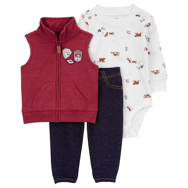 Baby Boy Carter s 3 Piece Camping Ranger Little Vest Outfit Set