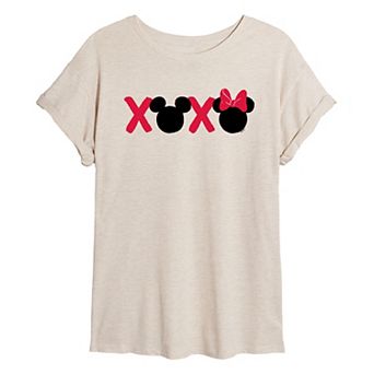 Disney's Mickey & Minnie Mouse Juniors' XOXO Oversized Tee