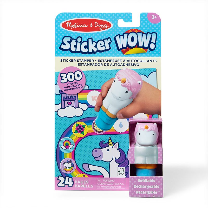 UPC 000772320139 product image for Melissa & Doug Sticker WOW! Activity Pad & Sticker Stamper – Unicorn, Multi | upcitemdb.com