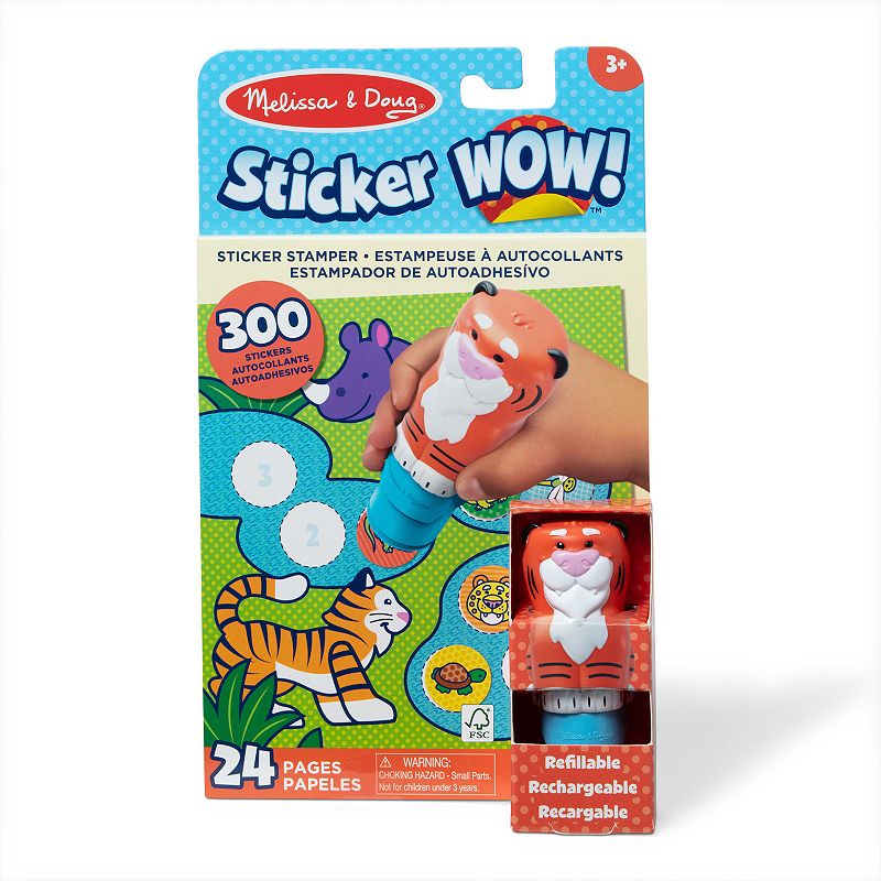 UPC 000772320146 product image for Melissa & Doug Sticker WOW! Activity Pad & Sticker Stamper – Tiger, Multi | upcitemdb.com