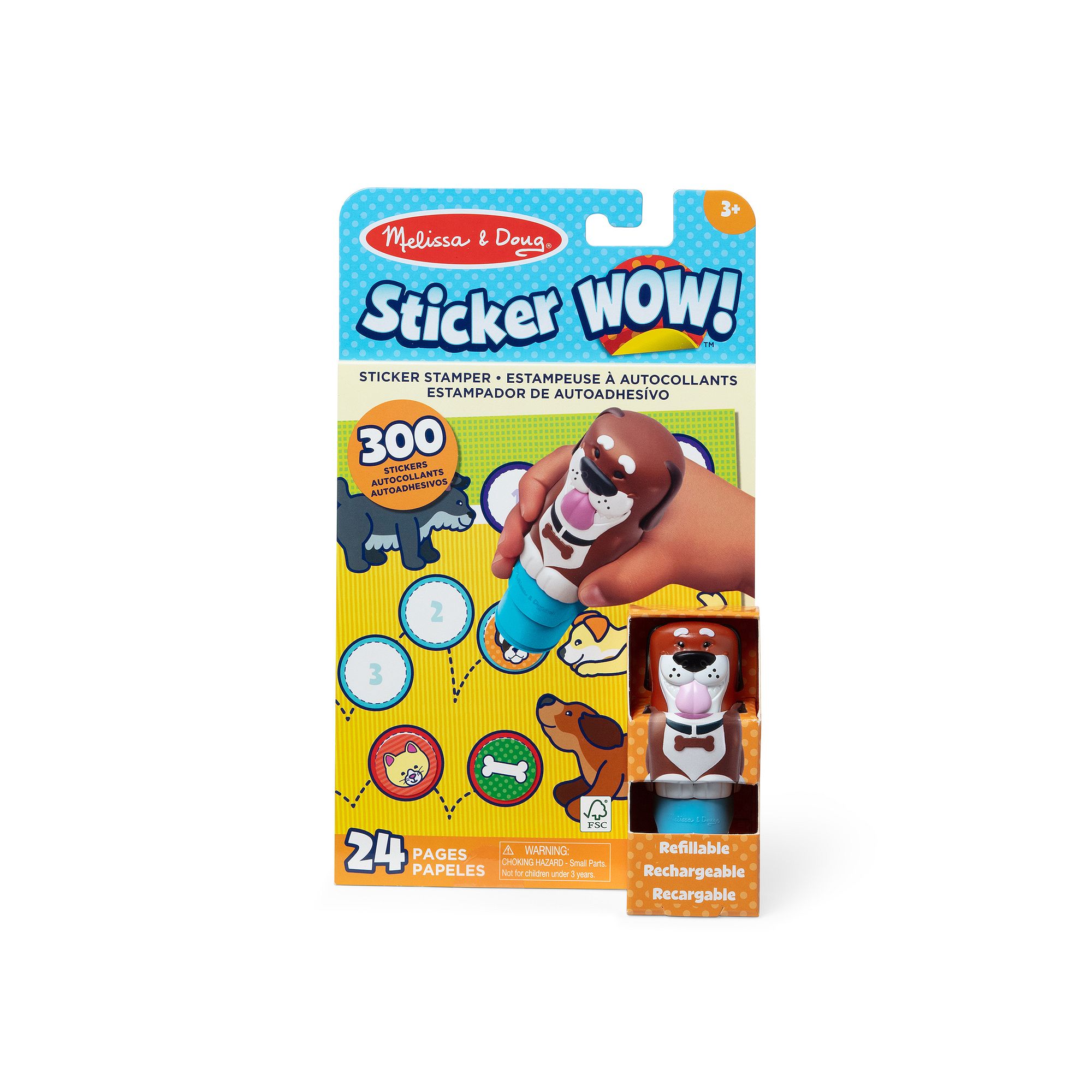 Melissa & Doug Sticker WOW! Activity Pad & Sticker Stamper – Dog, Multi