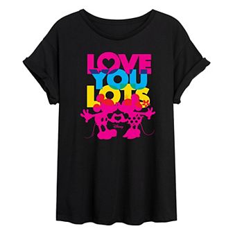 Disney's Mickey & Minnie Mouse Juniors' Love You Lots Oversized Tee