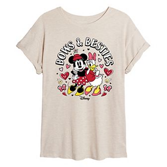 Disney's Minnie Mouse & Daisy Duck Juniors' Bows and Besties Oversized Tee