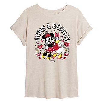 Disney's Minnie Mouse & Daisy Duck Juniors' Bows and Besties Oversized Tee