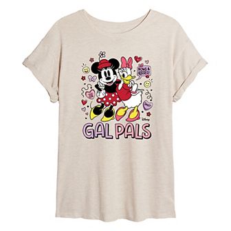 Disney's Minnie Mouse & Daisy Duck Juniors' Gal Pals Oversized Tee