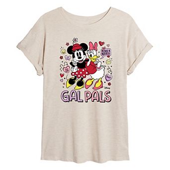Disney's Minnie Mouse & Daisy Duck Juniors' Gal Pals Oversized Tee