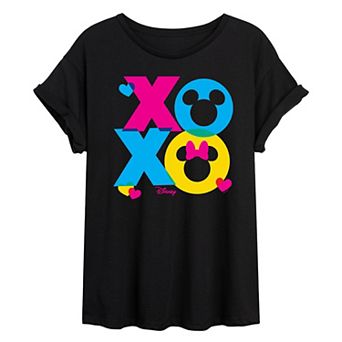 Disney's Mickey & Minnie Mouse Juniors' XOXO Oversized Tee