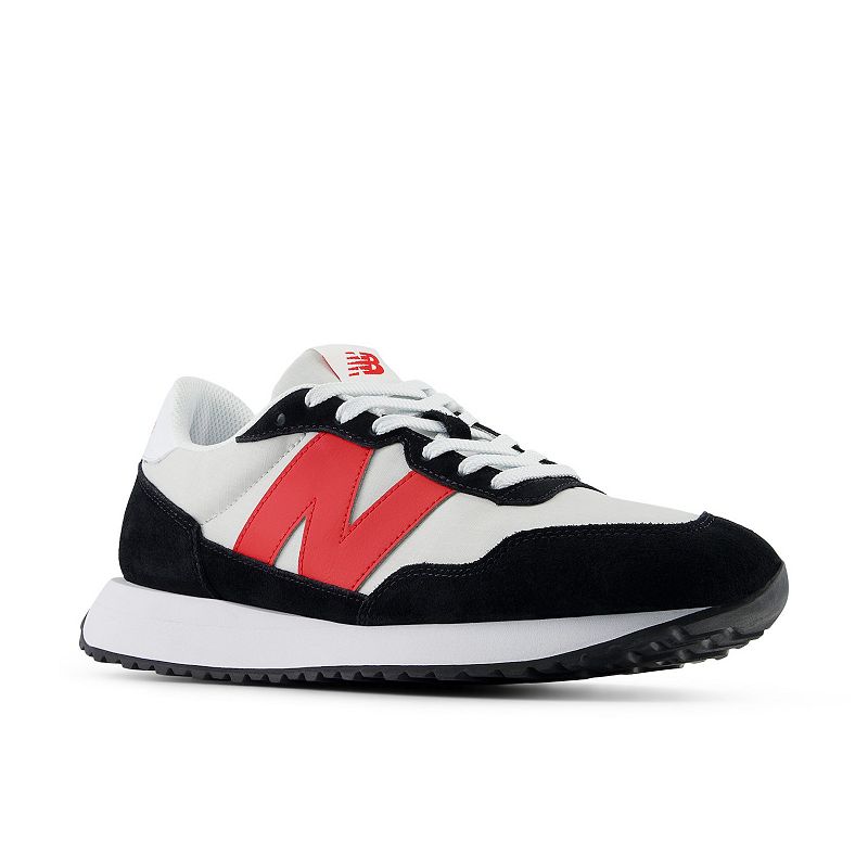 New Balance® 237 Men's Running Shoes, Size: 8.5, Black Red