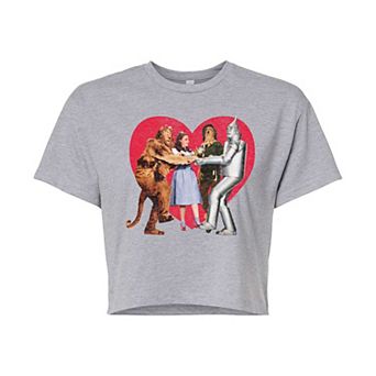 Juniors' The Wizard of Oz Heart Cropped Tee