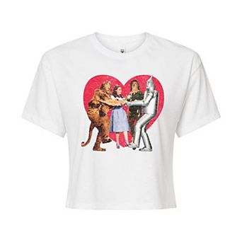 Juniors' The Wizard of Oz Heart Cropped Tee