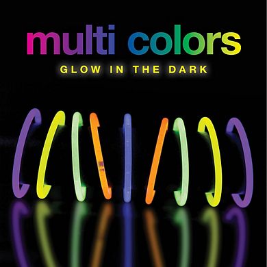 500 Glow Sticks Ultra Bright 8” Mixed Colors 200 Sticks And 300 Accessories