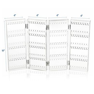 Jewelry Organizer - 6-Tier Earring Holder Rack For 140 Pairs - Compact Stand For Jewelry