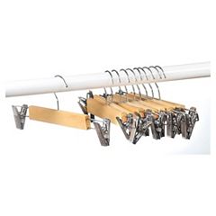 16-Pack Cherry Wood Clamp Pant Hangers | Honey-Can-Do